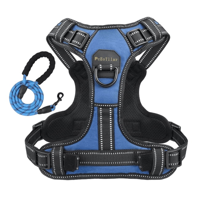 Pechera Para Perro Arnés Ajustable Reflectantes Con Correas Azul Lab.G Pechera para Perro