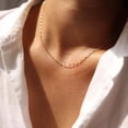 thumbnail image 4 of 5pc 18K Gold Color PVD Plated Stainless Steel Cuba Cross O Ripple Twisted Chain Necklace Adjustable Chain DIY Necklace Wholesale, 4 of 7
