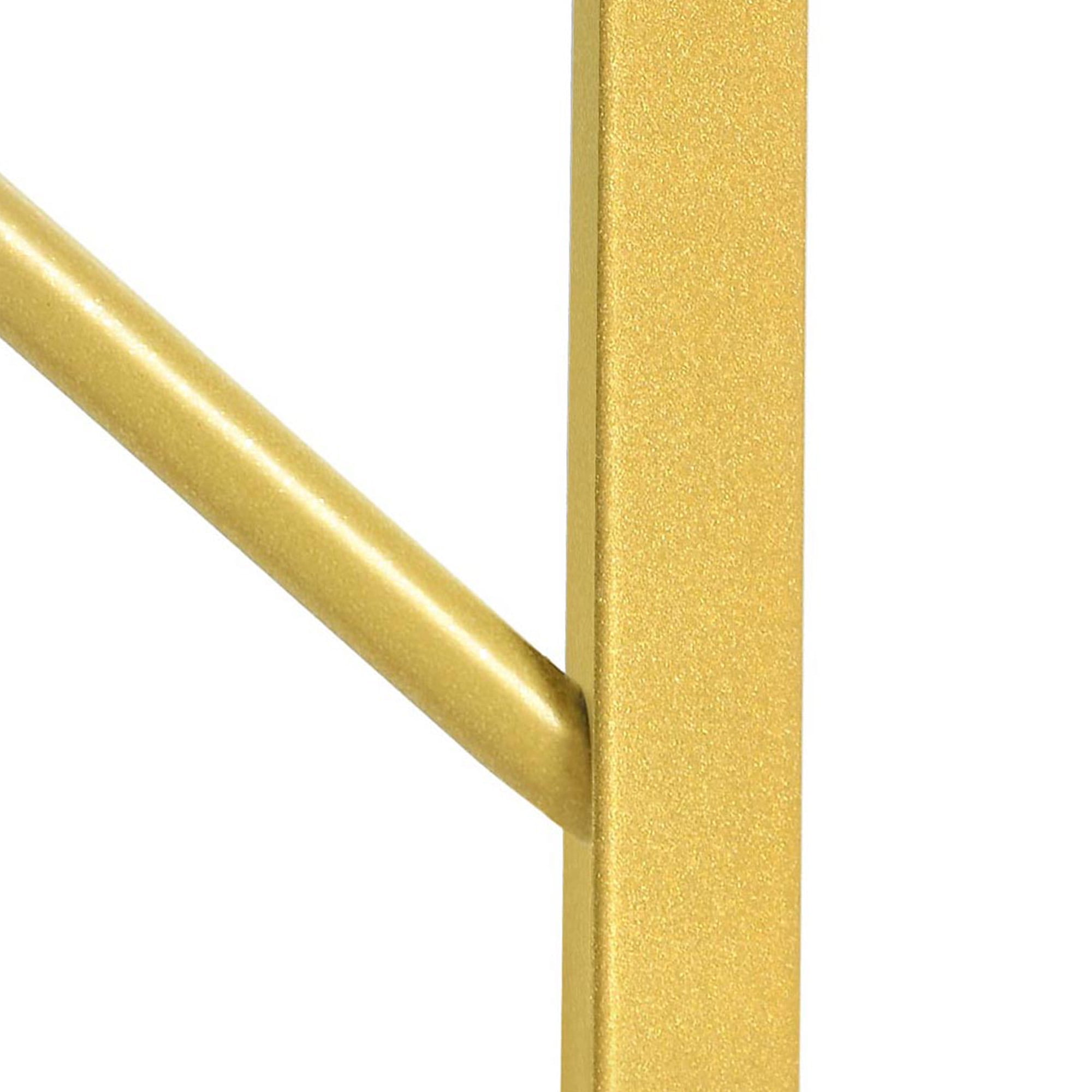 Dextrus 6 Tiers Ladder Bookshelf, 69 inch Classically Modern Freestanding Bookcase,Modern Open Display Storage Organizer Book Shelves in Living Room/Home/Office,Gold