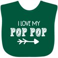 thumbnail image 3 of Inktastic I Love My Pop Pop with Arrow Boys or Girls Baby Bib, 3 of 4