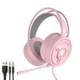 thumbnail image 2 of PSH-200 Gaming Headset with Noise Cancelling Mic, Stereo Surround, Soft Earmuffs Headphone with 3.5MM Pink, 2 of 7