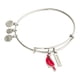 thumbnail image 1 of Pulsera Alex and Ani Strength Cardinal Duo Charm en plata, 1 of 9