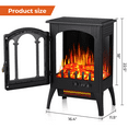 thumbnail image 3 of WAA Electric Fireplace Stove with Adjustable Heat, Realistic 3D Flame Effect, Overheating Protection, 3 of 6