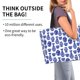 thumbnail image 2 of Balery Blue Vases Bolsa Tote Estilo Estético con Cremalleras, Bolsa de Hombro, Bolsa de Compras Grande y Plegable, 2 of 8