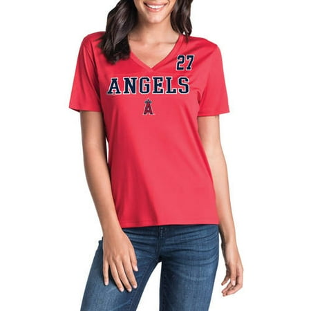 Mike Schmidt Signed Baseball - MLB Los Angeles Angels Women's Mike Trout Short Sleeve Player Tee