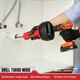 thumbnail image 6 of Electric Drain Auger, 25FT Plumbing Snakes, Snake Drain Clog Remover for Unclogging Toilet, Sewer, Bathroom, Sink Drain Pipes, 6 of 6