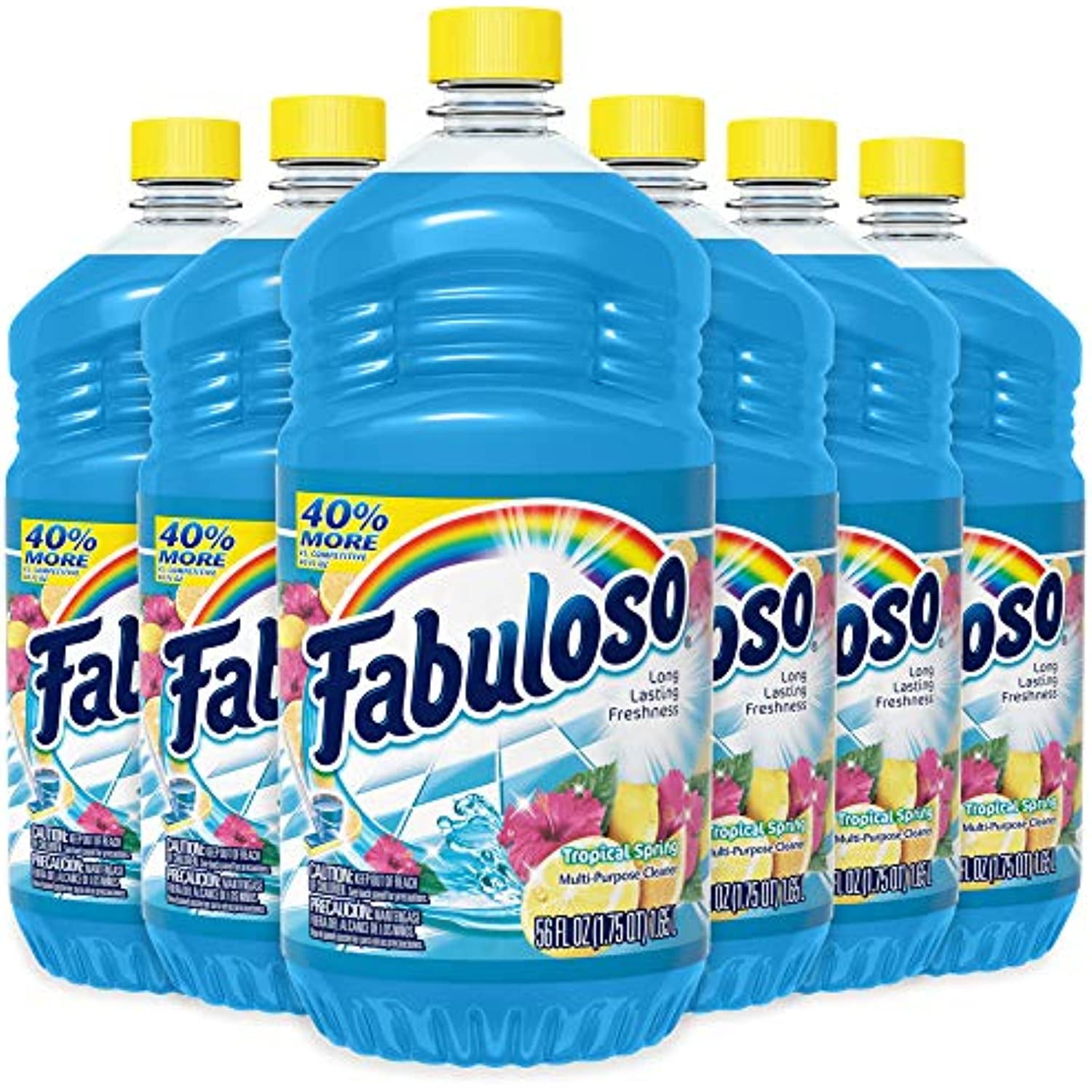 Fabuloso All Purpose Cleaner Tropical Spring 56oz Bottle (Pack of 6 Fabuloso All Purpose Cleaner Tropical Spring 56oz Bottle (Pack of 6