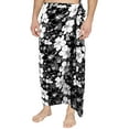 thumbnail image 2 of HAPPY BAY Men's Pareo Swim Trunk Surfing Sarong Long Beach Wrap One Size Black-N756 Summer Vacation Aloha, 2 of 3