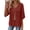Red v neck embroidered 3/4 sleeve blouse women a1, variant on thefmos Women's V Neck Embroidered Blouse 3/4 Sleeve Loose Fit Solid Color Casual Pullover Fashion Spring Fall Outfit, Green 2XL