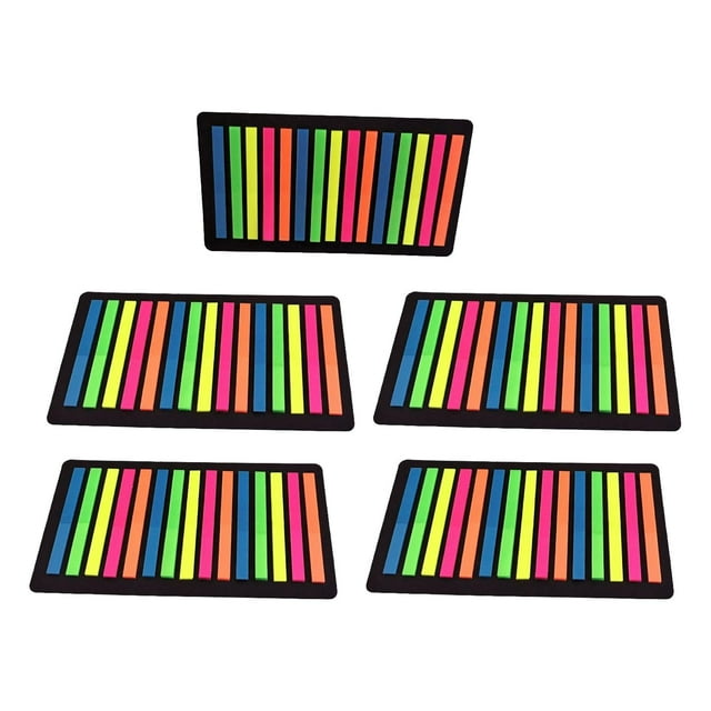 5 Piezas De Etiquetas Adhesivas De Colores, Notas Adhesivas, Banderas, Pegatinas Para Diarios
