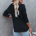thumbnail image 2 of CAICJ98 For Women Women's Long Sleeve Open Front Knitting Kimono Cardigan with Pockets Black,L, 2 of 2