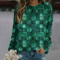 thumbnail image 4 of YABCSAZ St Patrick's Day Sweatshirts for Women Shamrock Clover Printed Funny Ugly Shirts Long Sleeve Lucky Irish Shirts Casual Loose Oversize Charms Shirts Blouse Paddy's Day Great Parade Tops, 4 of 5