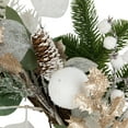 thumbnail image 4 of Northlight Sage Green and White Artificial Christmas Wreath, 24-Inch, Unlit, 4 of 4