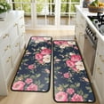 thumbnail image 4 of Kitchen Rugs Sets Of 2,Pioneer Flower Floral Print Pattern Anti Fatigue Kitchen Mat Rugs Non Slip Washable,Decorative Kitchen Floor Mats for Kitchen,Sink,Laundry,17"x47"+17"x47", 4 of 5