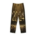 thumbnail image 4 of Goofa 2024 Happy New Year Printed Soft Pajama Pants for Men, Wide Leg Comfy Casual Lounge Yoga Pants-Medium, 4 of 9