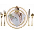 thumbnail image 2 of WYYP Rabbit Flowers Wreath Polyester Party Dinner Decoration Washable Napkins 6 PCS, 2 of 7