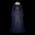 thumbnail image 5 of Maxi vestido gótico Retro Medieval para mujer, vestido negro para Halloween, Carnaval, Larp, disfraz de Cosplay Medieval, 2023, 5 of 5