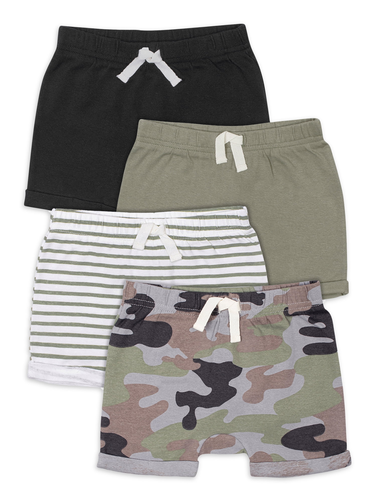 HUAER& Baby Boys Summer Knit Shorts 2 Pack 