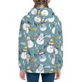 thumbnail image 6 of Kdxio Snowflake Scarf Snowman Pattern Kids Boys Girls Zip Up Hoodie 3D Printed Hooded Sweatshirt Hoody Coat with Pocket 7-12 Y-Small, 6 of 6