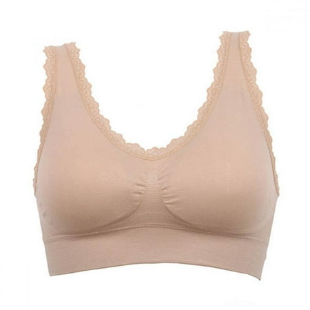 

Saient Women Sports Bra Padded Bra Lace Crop Top Stretch Fitness Gym Yoga Athletic Vest Outdoor