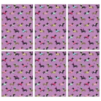 6 Pcs Funny Kitchen Towels,Colorful Funny Dachshund Microfiber Dish Towels,Kitchen Tea Towels,Kitchen Towel Set (18" X 26")