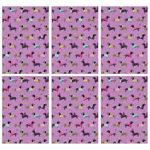 6 Pcs Funny Kitchen Towels,Colorful Funny Dachshund Microfiber Dish Towels,Kitchen Tea Towels,Kitchen Towel Set (18" X 26")