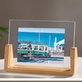thumbnail image 4 of Transparent Wooden Acrylic Photo Frame Desk Display Card Stand Picture Display, 4 of 9