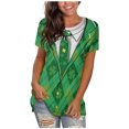 thumbnail image 1 of Camiseta de manga corta con estampado de día de San Patricio para mujer Fridja bn1120, 1 of 5