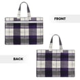 thumbnail image 4 of Handbag File Bag 15×10.6in Large Capacity Double Pocket Designed For Work Travel Travel Shopping Purple Buffalo Plaid Check Tartan Scotland_2, 4 of 8