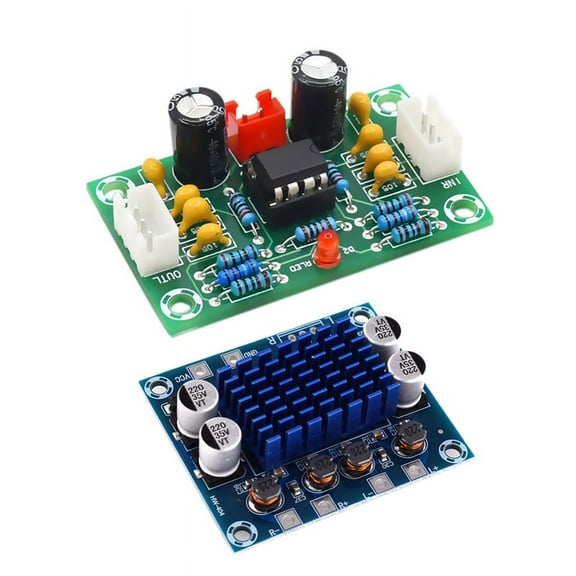 2Pcs Mini Preamp Op Amp Module Amplifier Dual Channel NE5532 Preamplifier Tone Board - 12-30V & DC8-26V