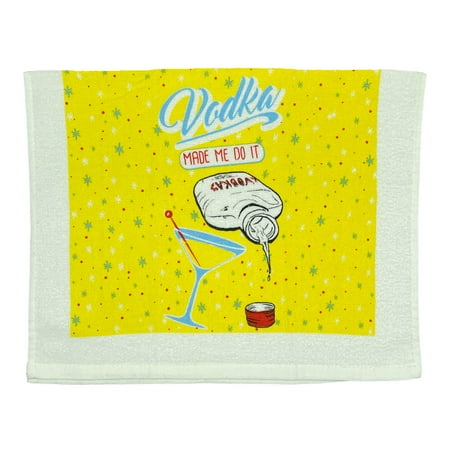 

Vodka Made Me Do It Funny Liquor Mixed Drink Tea Towel