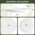 thumbnail image 6 of White Lazy Susan, 13.2 Inch Non-Skid Bamboo Turntable for Kitchen Table Cabinets and Closets, Wood Organizer for Kitchen Countertop, 6 of 6