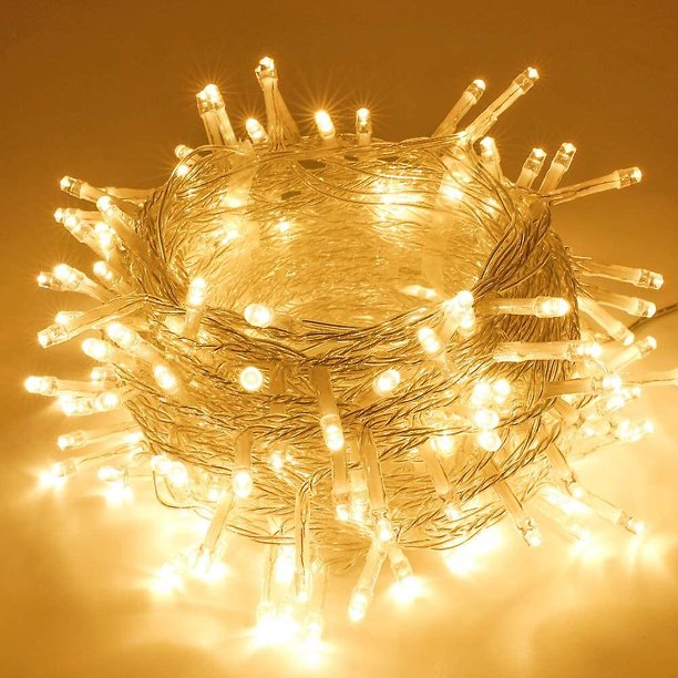 Cadena de luces extralarga de 20 m para exteriores e interiores, luces navideñas superbrillantes mejoradas de 200 LED, luces de hadas impermeables con 8 modos enchufables para dormitorio