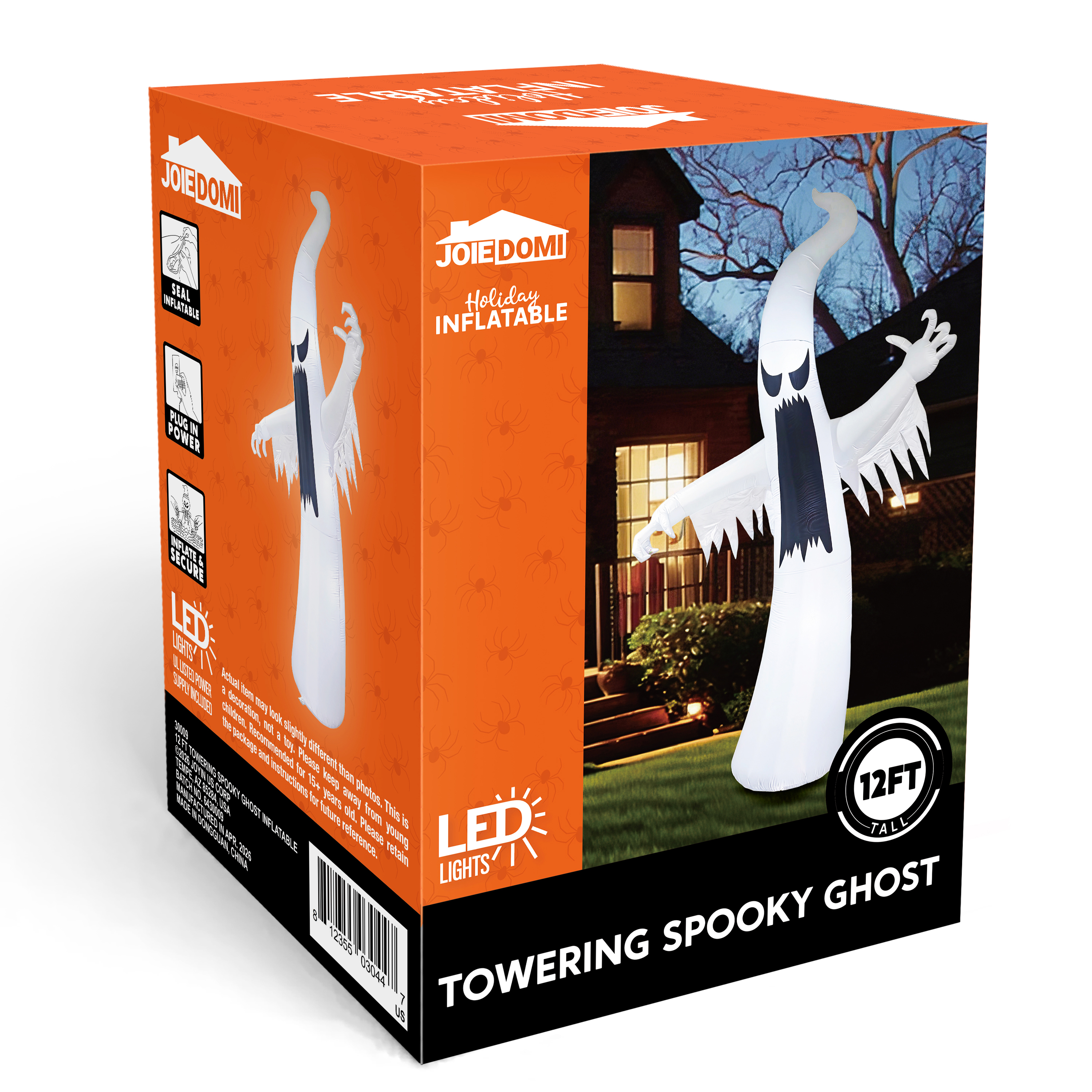 Joyfy 12ft Giant Halloween Inflatable Ghost with LEDs photo 7