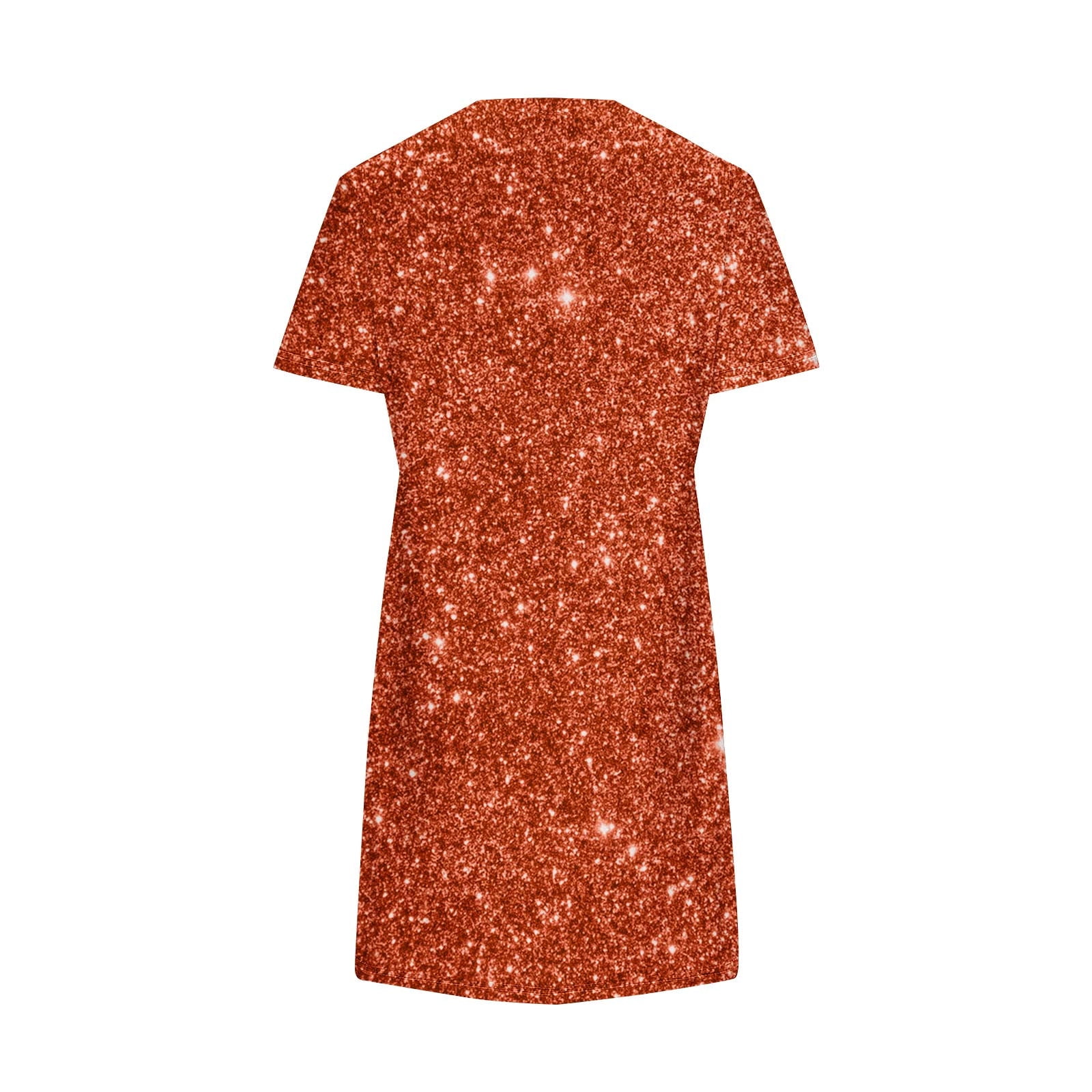 Women's Summer Casual T Shirt Dresses Fashion Sequin Sparkly Bling