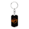thumbnail image 1 of NFT Crypto Guru Crypto Acier Inoxydable Ou or 18k Porte-Clés Pivotant Premium pour Chien, 1 of 8