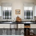 thumbnail image 3 of Kitchen Curtains 24 Inch Short - 3 Panel Set, Rod Pocket Window Curtain, 100% Polyester for Farmhouse, Cafe, Kitchen, Living Room, Bedroom, Rustic Buffalo Plaid & Geometric Design, Easy Wash, 3 of 3