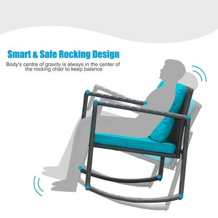 Gymax 3pcs Rattan Rocking Chair Table Set Patio Furniture W Blue Cushions Canada - Patio Rocking Chair Set With Cushions Gymax 3pcs Rattan Rocking Chair Table Set Patio Furniture W Blue Cushions Canada - Patio Rocking Chair Set With Cushions