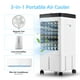 thumbnail image 5 of Enfriador de aire evaporativo Enfriador de pantano con oscilación de 100° con 2 cajas de hielo/tanque de agua de 2,11 galones 3 velocidades de viento Funcionamiento silencioso Ventilador de refrigera, 5 of 8