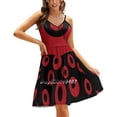 thumbnail image 1 of Robe Rouge Col Carré Grande Taille Élégante pour Femmes, 1 of 5