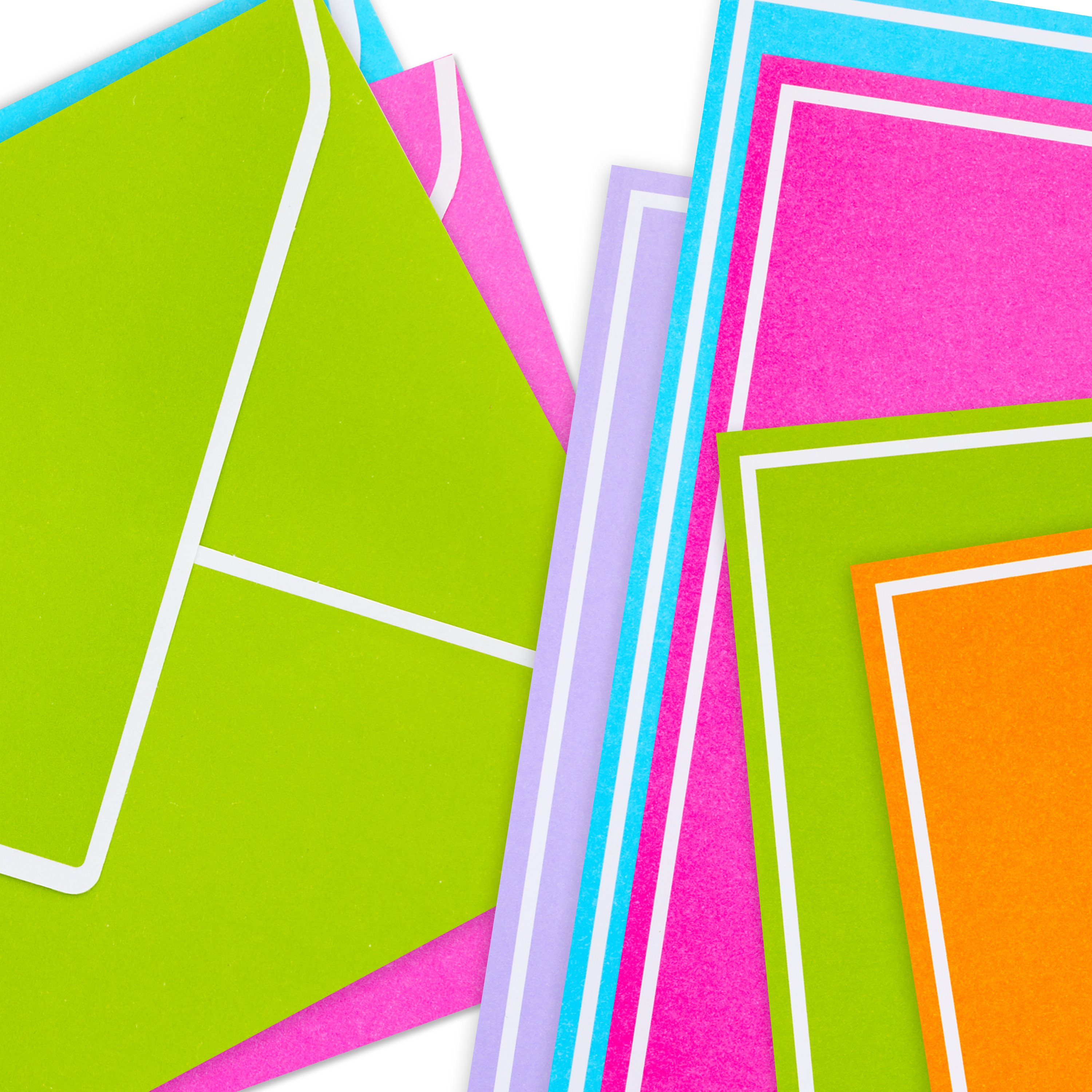 Hallmark Stationery Assorted Bright Colors Envelopes with 80 Sheets, Assorted Colors, 40 Count