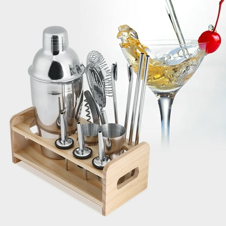 Tbest 12 Pcs Stainless Steel Cocktail Shaker Mixer Drink Bartender for Martini Tools Bar Set Kit , Bartender Tools, Cocktail Shaker Mixer