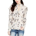 thumbnail image 1 of Rachel Roy Blusa de punto floral para mujer, blanco roto, 6, 1 of 1