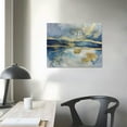 thumbnail image 4 of Nawypu  Wall Art Living Room Décor - Cosmo Embellished Canvas Home Accent Modern Dining, Bathroom Decoration, Ready to Hang Painting for Bedroom, Multi-Sizes, Blue/Gold,, 4 of 6