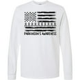 thumbnail image 3 of Inktastic Parkinson's Awareness Gray Ribbons and Flag Long Sleeve T-Shirt, 3 of 5