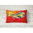 thumbnail image 2 of Carolines Treasures MW1156PW1216 Danny Dolphin Fish   Canvas Fabric Decorative Pillow 12H x16W multicolor, 2 of 3