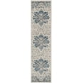 thumbnail image 2 of SAFAVIEH Madison Louise Overdyed Floral Runner Rug, Ivory/Navy, 2' x 8', 2 of 7