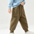 thumbnail image 4 of Diufon Toddler Boys Girls Corduroy Sweatpants Fall Winter Plush Thickened Warm Athletic Joggers Pants with Pockets, 4 of 10