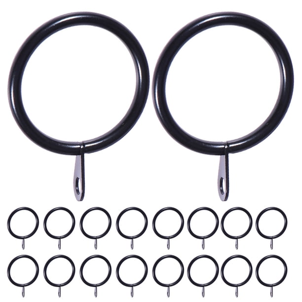 20 juegos de anillos de metal para cortinas, anillos para barra de cortina, anillos para colgar cortinas