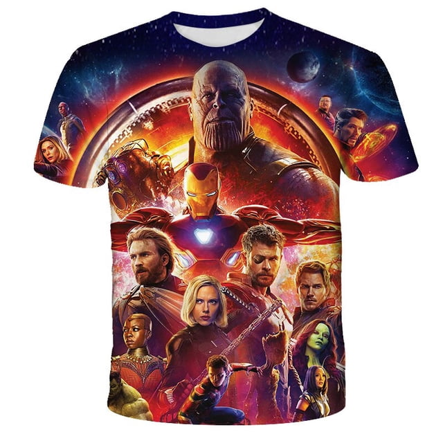 Camisetas de moda para niños, camiseta de superhéroe de Marvel para niños y bebés, ropa de hombre araña para niños, ropa de dibujos animados para niños, camisetas para niñas Tee14T Gao Jinjia LED